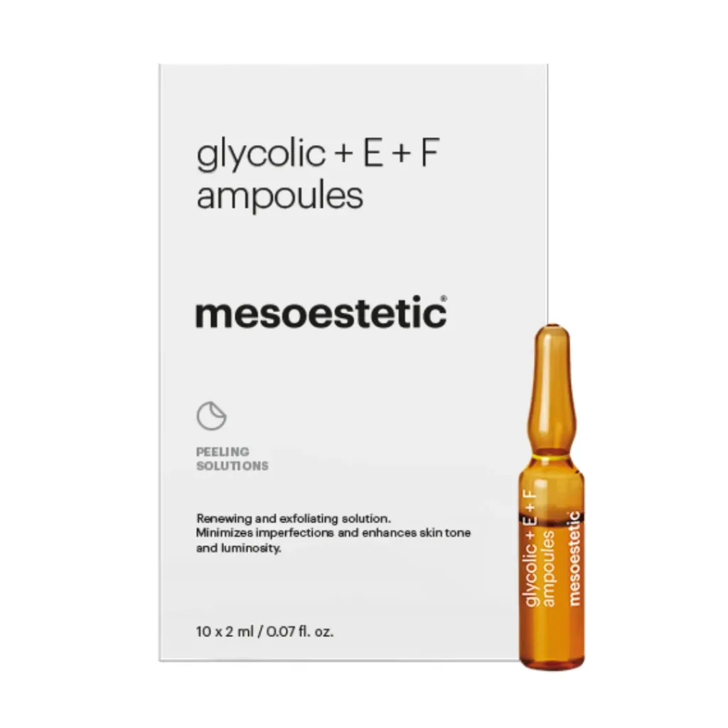 Ampoules glycolic + E + F - Mesoestetic - 10 x 2 ml